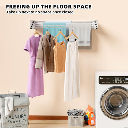 Collapsible Wall Mounted Laundry Drying Rack