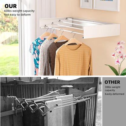 Collapsible Wall Mounted Laundry Drying Rack
